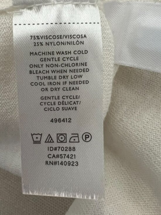 LOFT Ivory Sleeveless V-Neck Knit Top Soft Minimalist Quiet Luxury Career - Picture 6 of 8